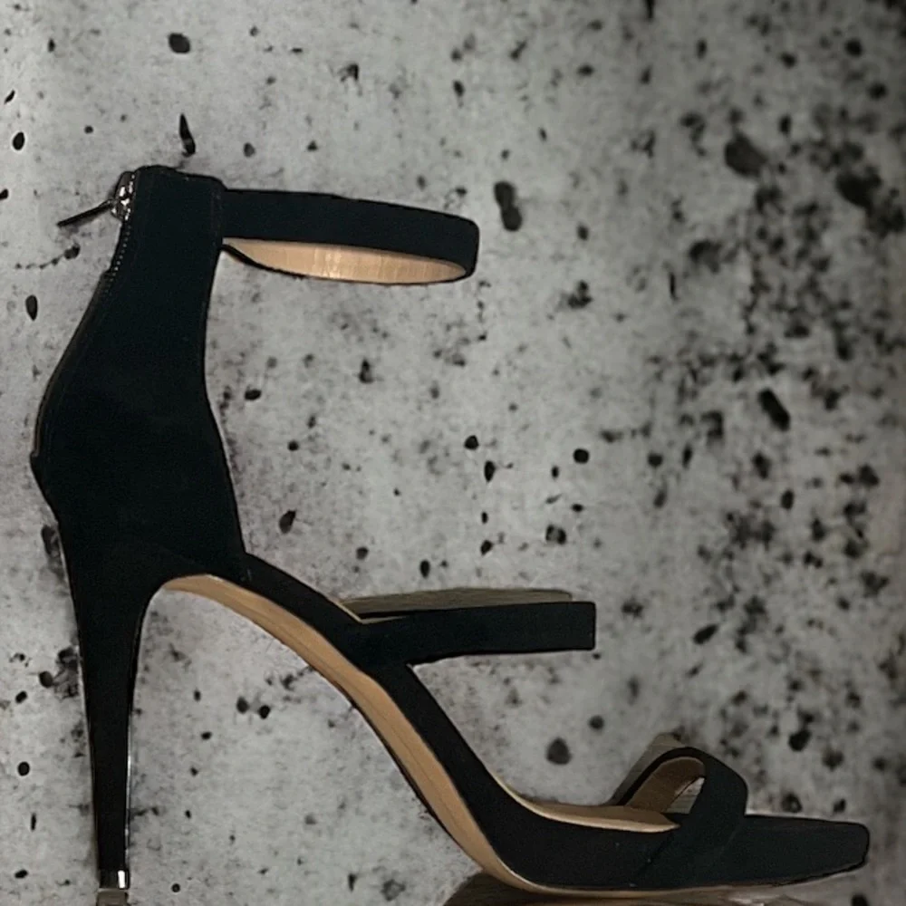 INC‎ International Concepts | Inc Black Strappy Suede Heels size 9.5